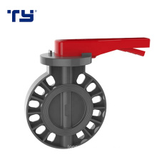 HOT SALE PVC VALVE ELECTRICAL BUTTERFLY VALVE WITH RED HANDLE